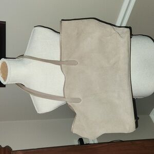 Beige Leather Handbag